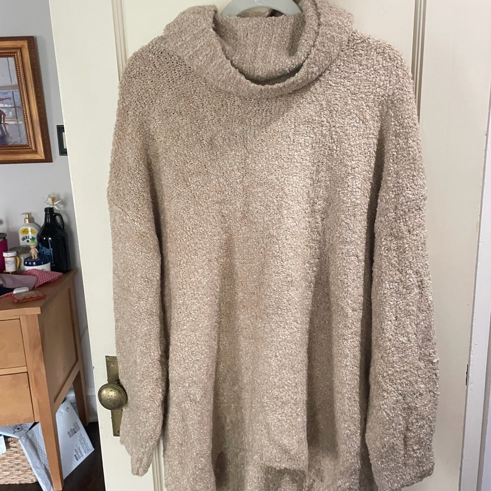GAP Soft Tan Cowl Neck Sweater